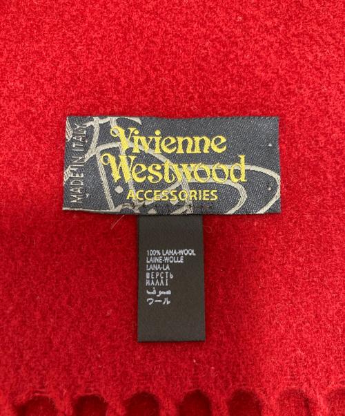 Vivienne Westwood（ヴィヴィアンウエストウッド）Vivienne Westwood (ヴィヴィアンウエストウッド) マフラー レッドの古着・服飾アイテム