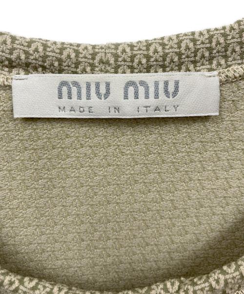 MIU MIU（ミュウミュウ）MIU MIU (ミュウミュウ) Tシャツ 黄緑 サイズ:Mの古着・服飾アイテム