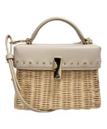 CELFORD（セルフォード）の古着「ビジューXスタッズシーズナルバッグ」｜ベージュ