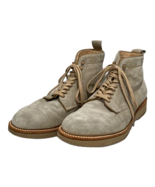 Alden（オールデン）ALDEN (オールデン) J.CREW (ジェイクルー) スウェードプレーントゥブーツ アイボリー サイズ:8の古着・服飾アイテム