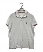 MONCLERモンクレール）の古着「MAGLIA POLO MANICA CPRTA」｜ホワイト