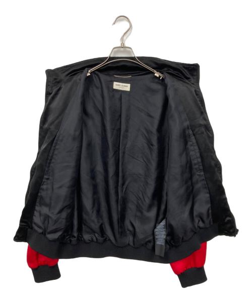 Saint Laurent Paris（サンローランパリ）Saint Laurent Paris (サンローランパリ) シルクテディジャケット ブラック サイズ:50の古着・服飾アイテム