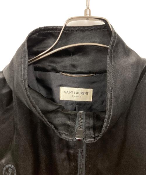 Saint Laurent Paris（サンローランパリ）Saint Laurent Paris (サンローランパリ) シルクテディジャケット ブラック サイズ:50の古着・服飾アイテム