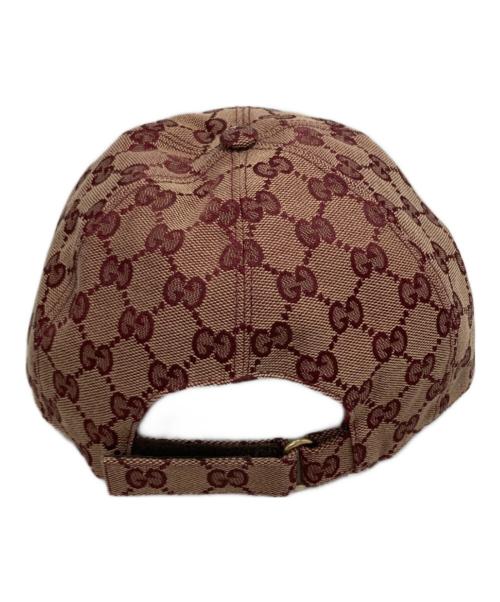 GUCCI（グッチ）GUCCI (グッチ) GGキャンバス ロゴ ベースボールキャップ ベージュの古着・服飾アイテム
