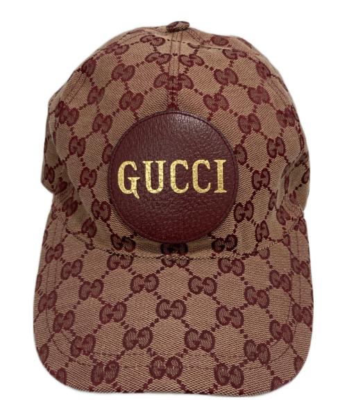 GUCCI（グッチ）GUCCI (グッチ) GGキャンバス ロゴ ベースボールキャップ ベージュの古着・服飾アイテム