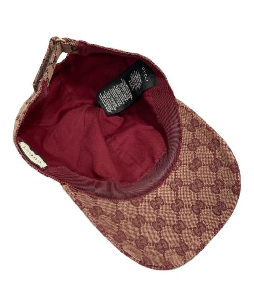 GUCCI（グッチ）GUCCI (グッチ) GGキャンバス ロゴ ベースボールキャップ ベージュの古着・服飾アイテム