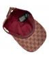 中古・古着 GUCCI (グッチ) GGキャンバス ロゴ ベースボールキャップ ベージュ：18000円