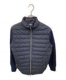 HERNO（ヘルノ）の古着「Quilted Down Front & Knit Cardigan」｜ネイビー