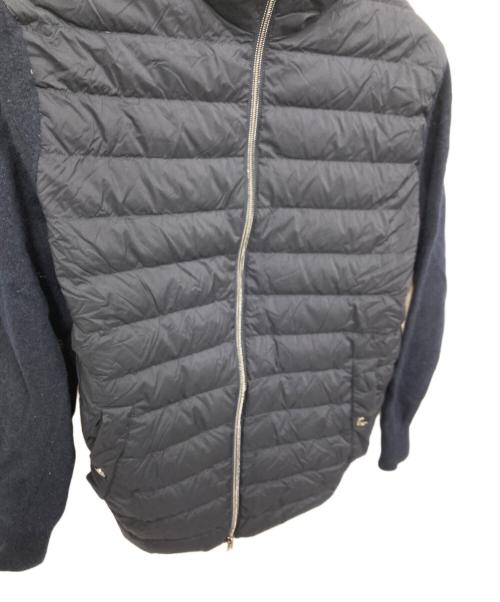 HERNO（ヘルノ）HERNO (ヘルノ) Quilted Down Front & Knit Cardigan ネイビー サイズ:50の古着・服飾アイテム