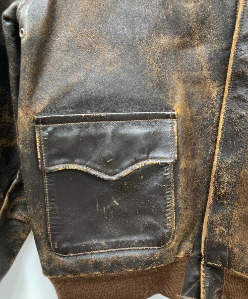 THE REAL McCOY'S（ザ・リアルマッコイズ）THE REAL McCOY'S (ザ・リアルマッコイズ) TYPE A-2レザージャケット ブラウン サイズ:36の古着・服飾アイテム