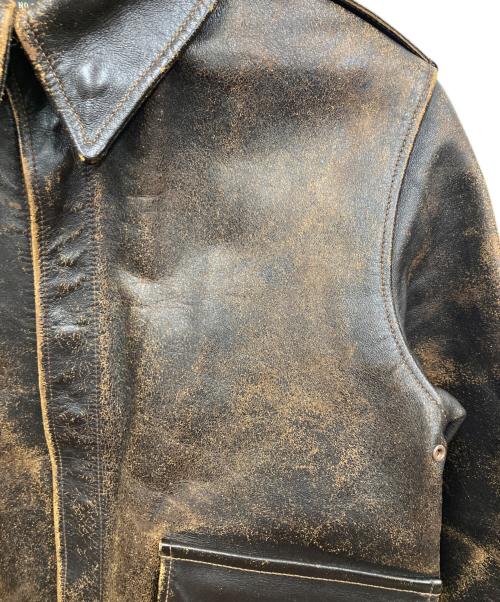 THE REAL McCOY'S（ザ・リアルマッコイズ）THE REAL McCOY'S (ザ・リアルマッコイズ) TYPE A-2レザージャケット ブラウン サイズ:36の古着・服飾アイテム