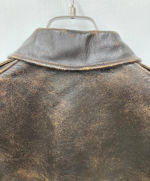 THE REAL McCOY'S（ザ・リアルマッコイズ）THE REAL McCOY'S (ザ・リアルマッコイズ) TYPE A-2レザージャケット ブラウン サイズ:36の古着・服飾アイテム