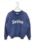 SETINNセットイン）の古着「Jacquard Knit」｜ネイビー