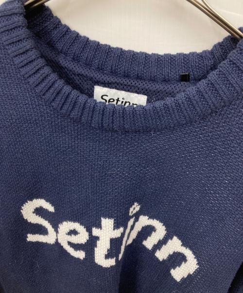 SETINN（セットイン）setinn (セットイン) Jacquard Knit ネイビー サイズ:Mの古着・服飾アイテム
