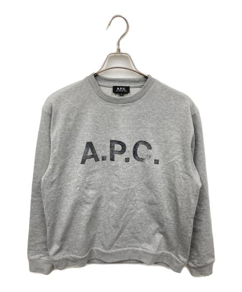 A.P.C.（アーペーセー）A.P.C. (アーペーセー) スウェットライクロングスリーブカットソー グレー サイズ:Sの古着・服飾アイテム