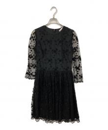 RED VALENTINO（レッドヴァレンティノ）の古着「シアーワンピース」｜ネイビー