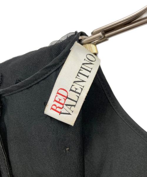 RED VALENTINO（レッドヴァレンティノ）RED VALENTINO (レッドヴァレンティノ) シアーワンピース ネイビー サイズ:40の古着・服飾アイテム