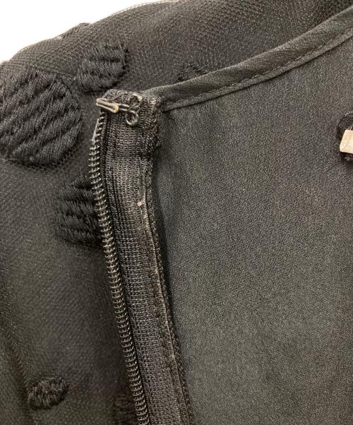 RED VALENTINO（レッドヴァレンティノ）RED VALENTINO (レッドヴァレンティノ) シアーワンピース ネイビー サイズ:40の古着・服飾アイテム
