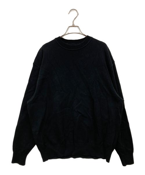 Yonetomi（ヨネトミ）Yonetomi (ヨネトミ) WAVECOTTON KNIT P/O ブラック サイズ:3の古着・服飾アイテム