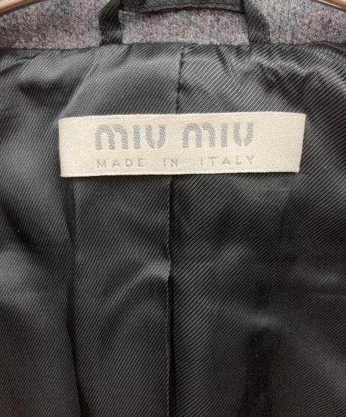MIU MIU（ミュウミュウ）MIU MIU (ミュウミュウ) ウールジャケット グレー サイズ:42の古着・服飾アイテム