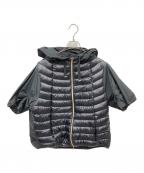 HERNOヘルノ）の古着「切替半袖ダウンジャケット」｜ブラック