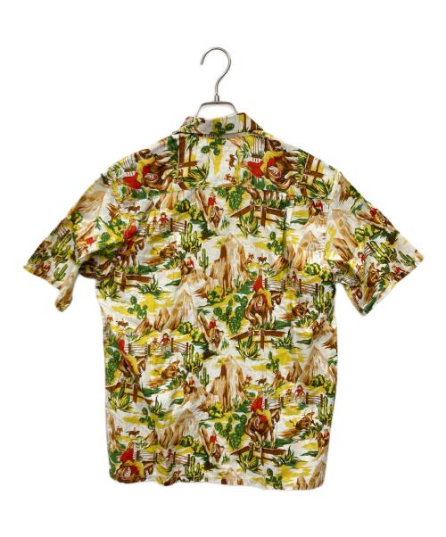 THE REAL McCOY'S（ザ・リアルマッコイズ）THE REAL McCOY'S (ザ・リアルマッコイズ) カウボーイ柄アロハシャツ イエロー サイズ:Mの古着・服飾アイテム