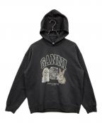 GANNIガニー）の古着「Isoli Oversize Animals Crop Hoodie」｜グレー