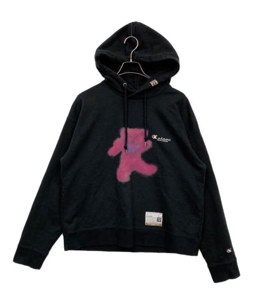 MIHARA YASUHIRO（ミハラヤスヒロ）MIHARA YASUHIRO (ミハラヤスヒロ) bear printed hoodie ブラック サイズ:44の古着・服飾アイテム