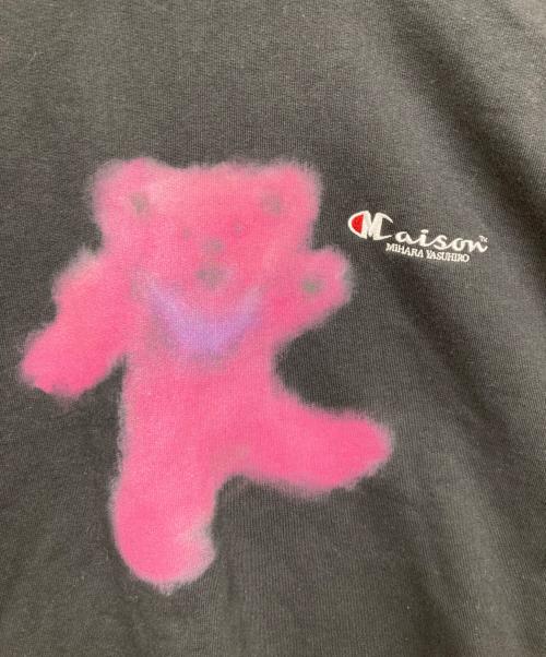 MIHARA YASUHIRO（ミハラヤスヒロ）MIHARA YASUHIRO (ミハラヤスヒロ) bear printed hoodie ブラック サイズ:44の古着・服飾アイテム