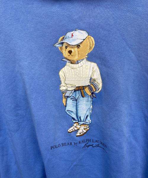 POLO RALPH LAUREN（ポロ・ラルフローレン）POLO RALPH LAUREN (ポロ・ラルフローレン) ポロベア フリースフーディ スカイブルー サイズ:Mの古着・服飾アイテム