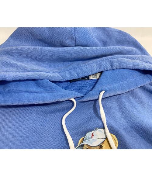 POLO RALPH LAUREN（ポロ・ラルフローレン）POLO RALPH LAUREN (ポロ・ラルフローレン) ポロベア フリースフーディ スカイブルー サイズ:Mの古着・服飾アイテム