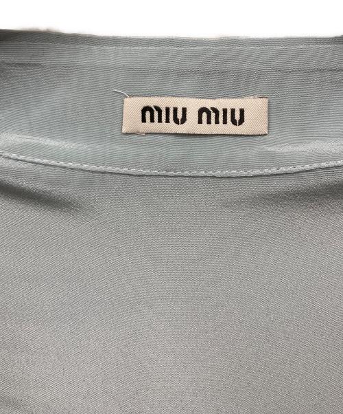 MIU MIU（ミュウミュウ）MIU MIU (ミュウミュウ) シルクシャツ スカイブルー サイズ:40の古着・服飾アイテム