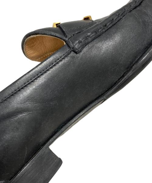 HERMES（エルメス）HERMES (エルメス) Hロゴ ローファー ブラック サイズ:36 1/2の古着・服飾アイテム