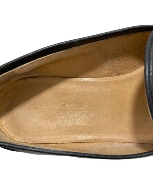 HERMES（エルメス）HERMES (エルメス) Hロゴ ローファー ブラック サイズ:36 1/2の古着・服飾アイテム