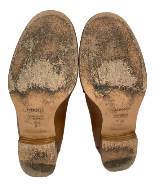 HERMES（エルメス）HERMES (エルメス) コンスタンス Hロゴ ローファー ベージュ サイズ:36 1/2の古着・服飾アイテム