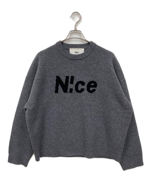 N!ce（ナイス）N!ce (ナイス) ニット グレー サイズ:Mの古着・服飾アイテム