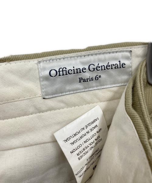 OFFICINE GENERALE（オフィシンジェネラル）OFFICINE GENERALE (オフィシンジェネラル) ベルト付きパンツ ベージュ サイズ:48の古着・服飾アイテム
