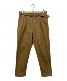 OFFICINE GENERALE（オフィシンジェネラル）の古着「ベルト付きパンツ」｜ブラウン