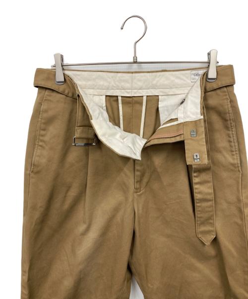 OFFICINE GENERALE（オフィシンジェネラル）OFFICINE GENERALE (オフィシンジェネラル) ベルト付きパンツ ブラウン サイズ:48の古着・服飾アイテム