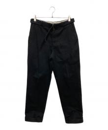 OFFICINE GENERALE（オフィシンジェネラル）の古着「ベルト付きパンツ」｜ネイビー