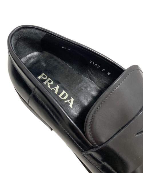 PRADA（プラダ）PRADA (プラダ) ローファー ブラック サイズ:6 1/2の古着・服飾アイテム