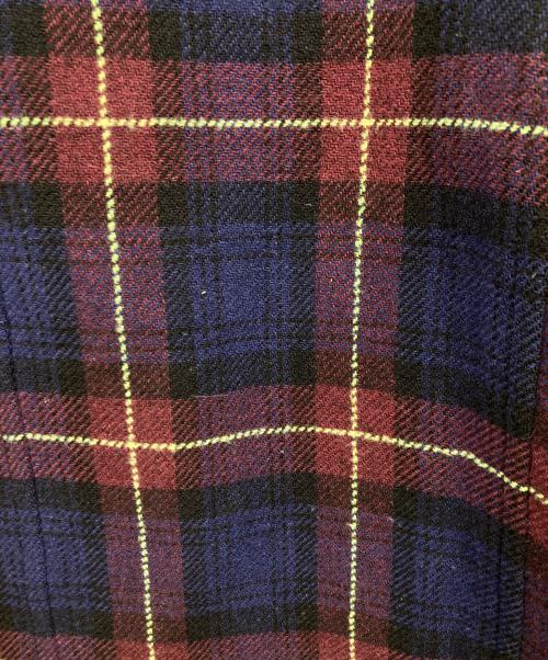 beautiful people（ビューティフルピープル）beautiful people (ビューティフルピープル) チェックPコート レッド サイズ:36の古着・服飾アイテム