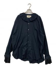 JUN MIKAMI（ジュン ミカミ）の古着「ウールフリルシャツ」｜ネイビー