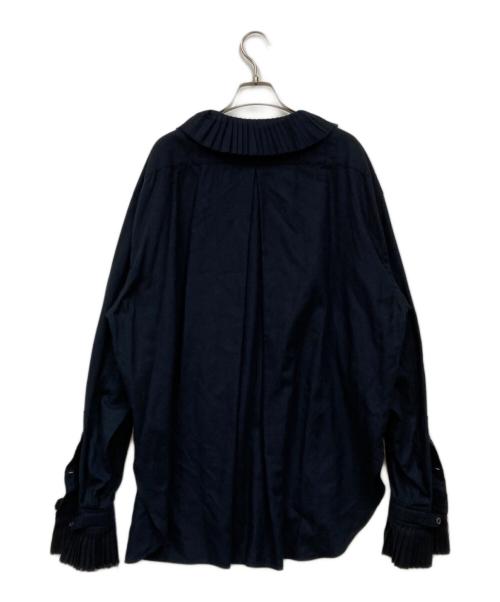 JUN MIKAMI（ジュン ミカミ）JUN MIKAMI (ジュン ミカミ) ウールフリルシャツ ネイビー サイズ:-の古着・服飾アイテム