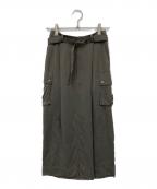 CADUNEカデュネ）の古着「ワークスカート」｜カーキ