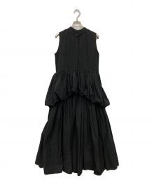 ETRE TOKYO（エトレトウキョウ）の古着「バルーンティアードワンピース」｜ブラック