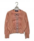 M'S GRACYエムズグレイシー）の古着「フリル装飾カーディガン」｜ピンク