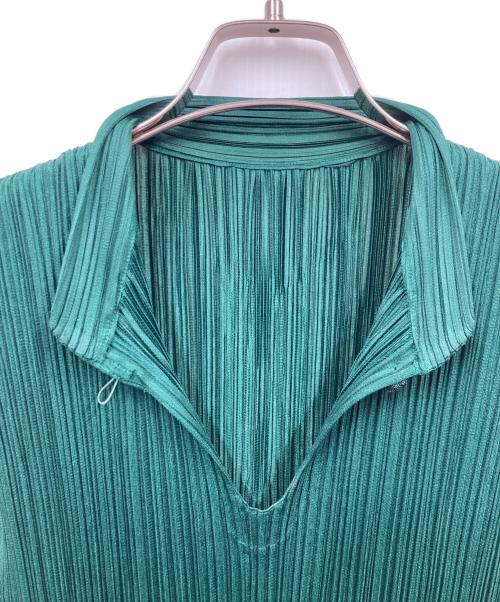 PLEATS PLEASE（プリーツプリーズ）PLEATS PLEASE (プリーツプリーズ) ノースリーブマキシワンピース グリーン サイズ:2の古着・服飾アイテム