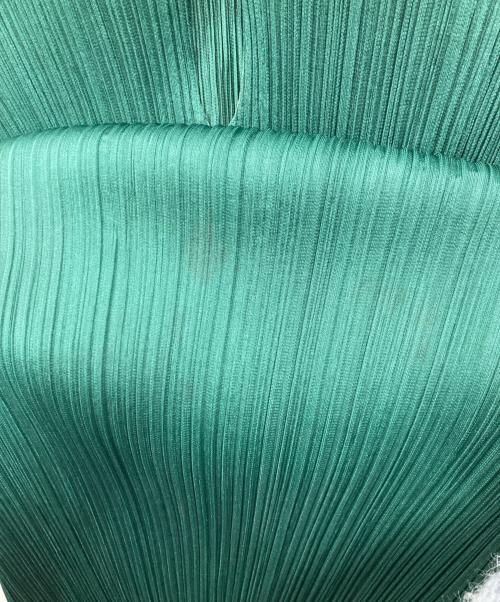 PLEATS PLEASE（プリーツプリーズ）PLEATS PLEASE (プリーツプリーズ) ノースリーブマキシワンピース グリーン サイズ:2の古着・服飾アイテム