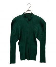 PLEATS PLEASE（プリーツプリーズ）の古着「プリーツシャツ」｜グリーン